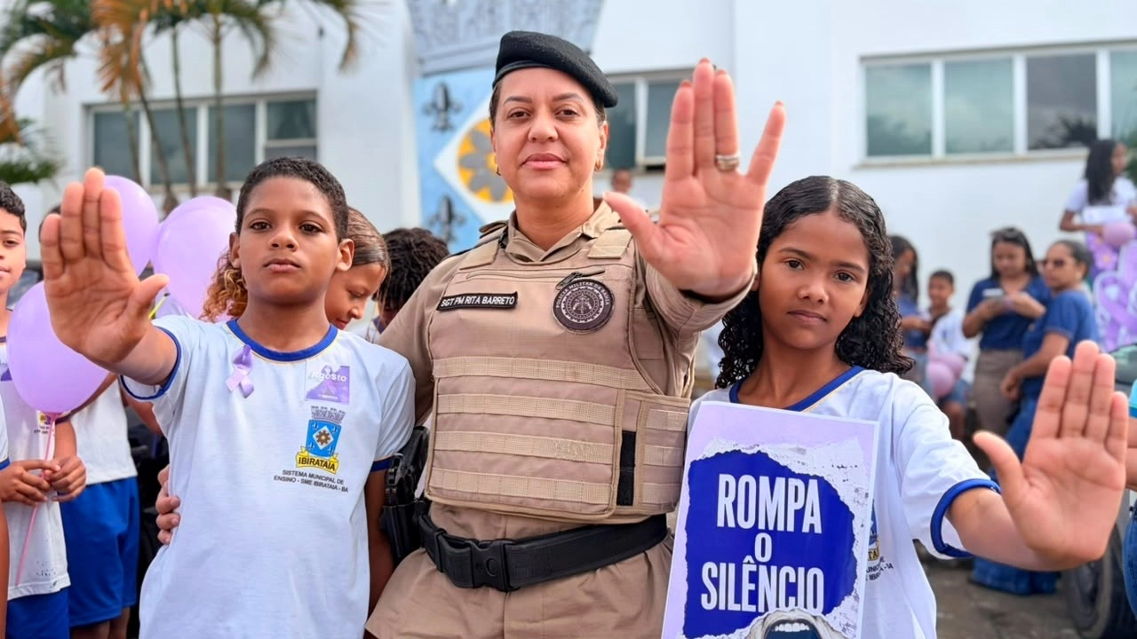IBIRATAIA PROMOVE CAMINHADA PELO FIM DA VIOLÊNCIA CONTRA A MULHER