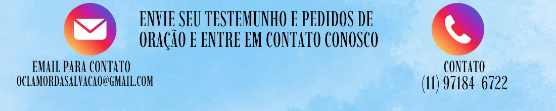 E-mail para contato e testemunhos