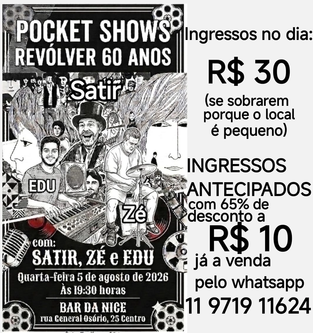 Pocket Showr – Revolver 60 Anos” por Satir