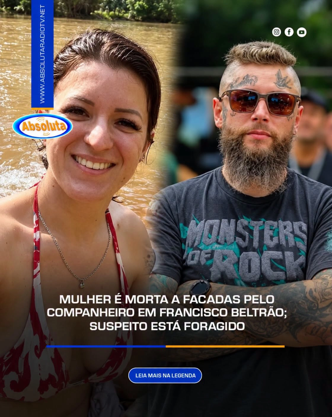 MULHER É MORTA A FACADAS PELO COMPANHEIRO EM FRANCISCO BELTRÃO; SUSPEITO ESTÁ FORAGIDO