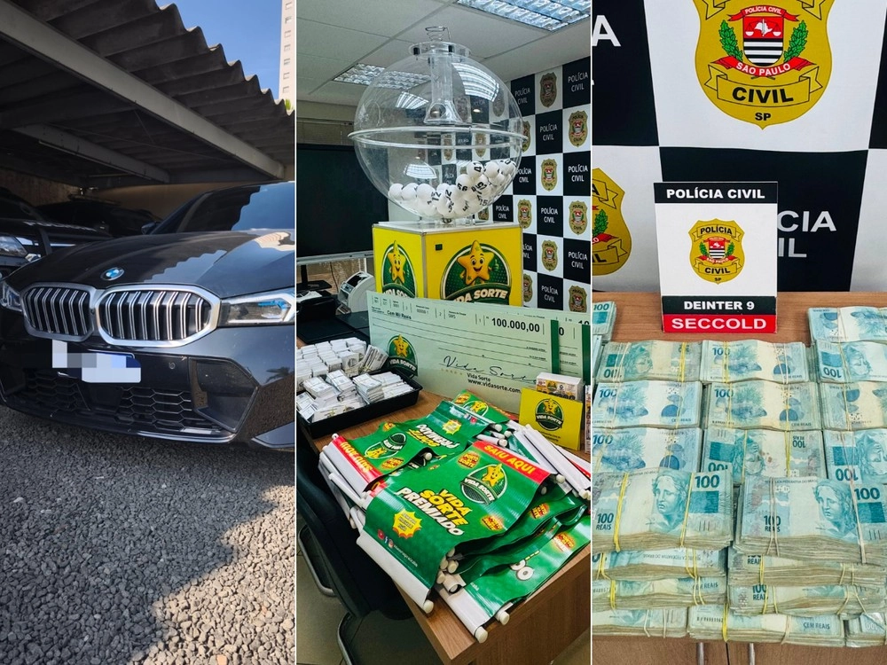 Operação contra esquema ilegal de apostas prende dois e apreende carros de luxo e R$ 610 mil no interior de SP