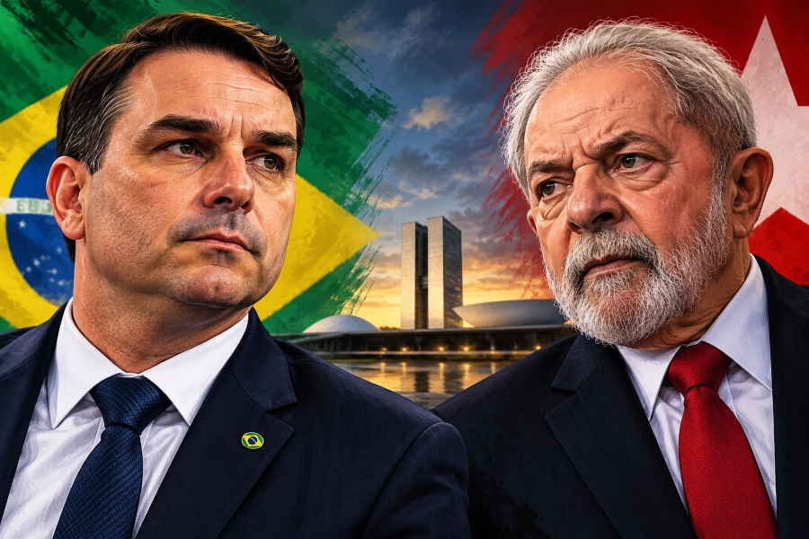 FLÁVIO BOLSONARO ABRE QUATRO PONTOS SOBRE LULA: NEM A PRESSÃO POLÍTICA TIRA A DIREITA DA DISPUTA