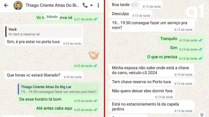 Conversa com chaveiro revela plano de suspeito para colocar 1 kg de cocaína no carro da ex em Cuiabá