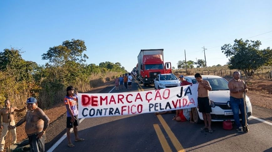Xavantes anunciam bloqueio da BR-158 e prometem parar trânsito entre Água Boa e Nova Xavantina