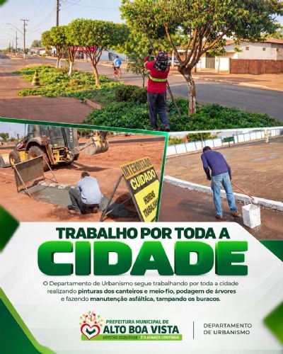 Alto Boa Vista intensifica serviços de urbanismo com manutenção em diferentes pontos da cidade