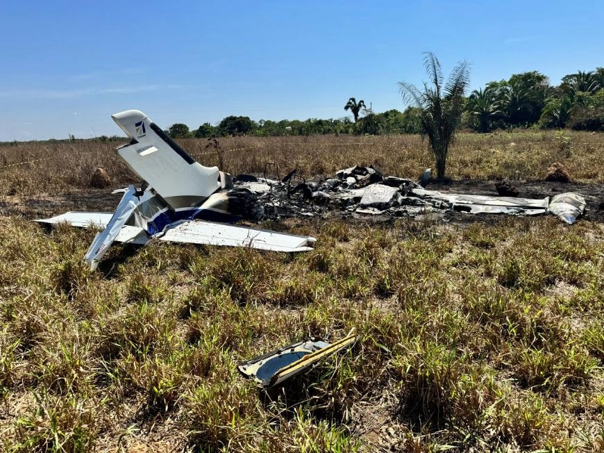 avião que caiu e matou três em Água Boa (MT) teria rota internacional e possível ligação com tráfico de drogas
