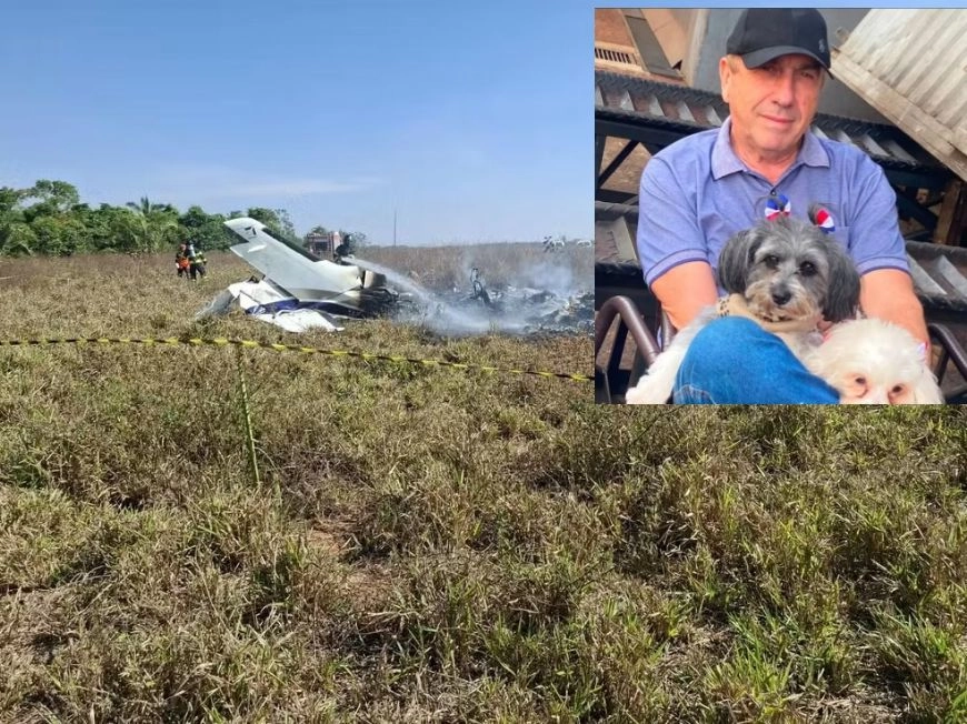 Dono de avião é identificado entre os 3 mortos durante queda em Água Boa (MT)