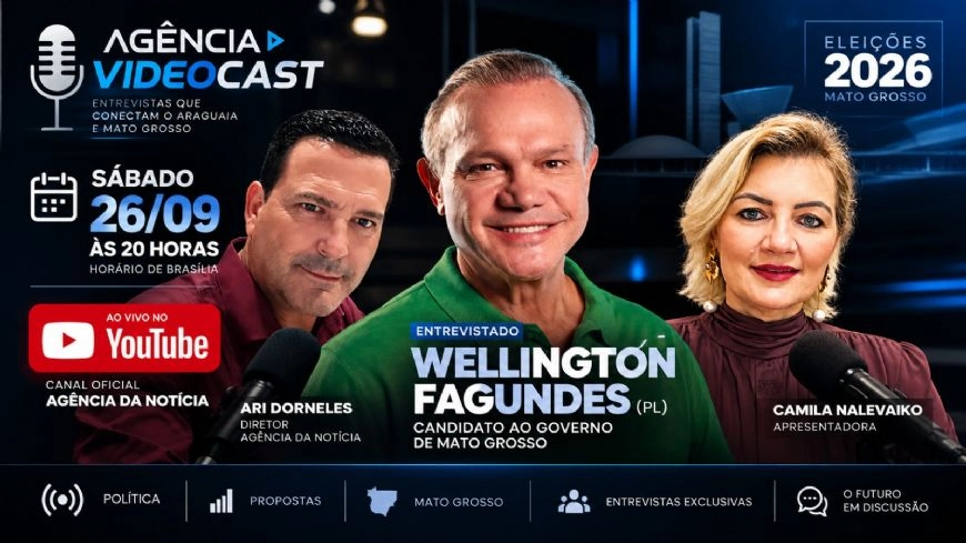Wellington Fagundes é o entrevistado do Agência Videocast no sábado, dia 26