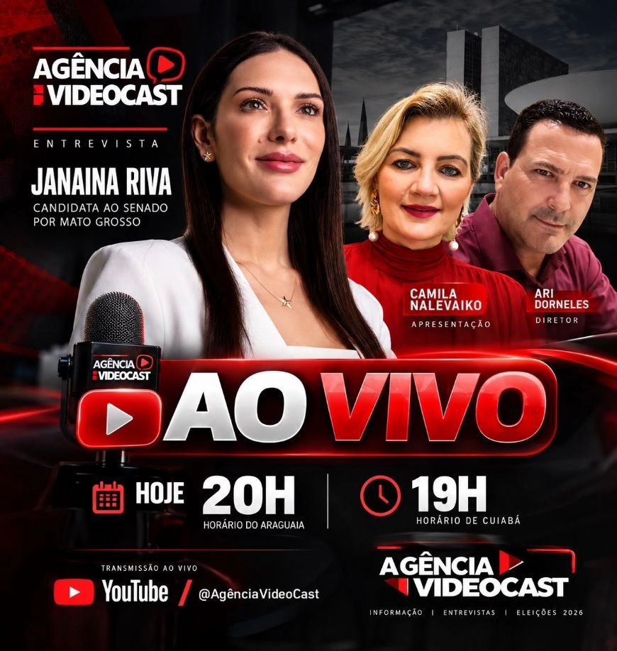 Janaina Riva entra na reta final da campanha e fala ao vivo no Agência VideoCast nesta sexta