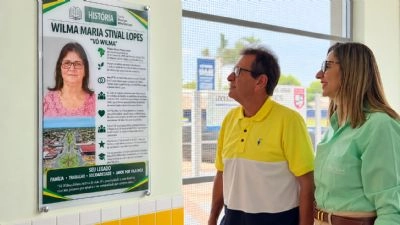 Prefeito João da Pá se emociona com homenagem à mãe, Wilma Stival, em creche que leva seu nome em Vila Rica