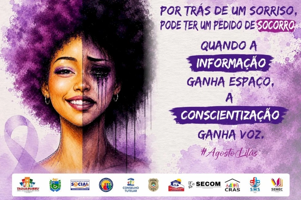 Taquarussu realiza evento pelos 20 anos da Lei Maria da Penha e promove programação especial do Agosto Lilás