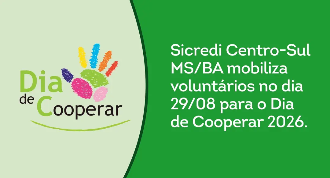 Sicredi Centro-Sul MS/BA mobiliza comunidade para o Dia C 2026 com ações de solidariedade neste sábado (29)
