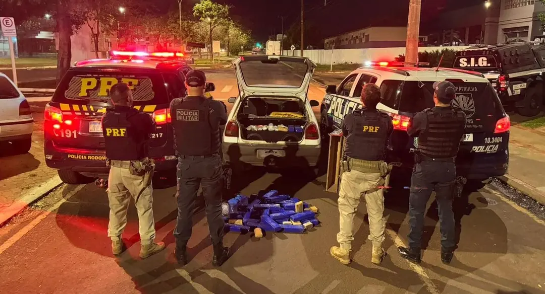 Gol com quase 289 quilos de drogas é interceptado pela PM em Nova Andradina
