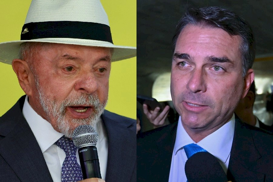 A distância entre Lula e Flávio Bolsonaro nas últimas pesquisas presidenciais