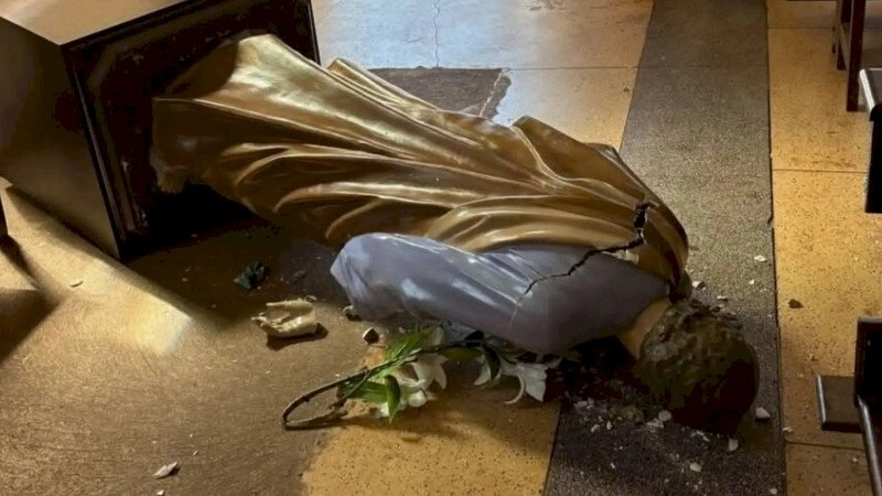 Homem invade igreja, destrói imagem de São José e diz ser do PCC em MS