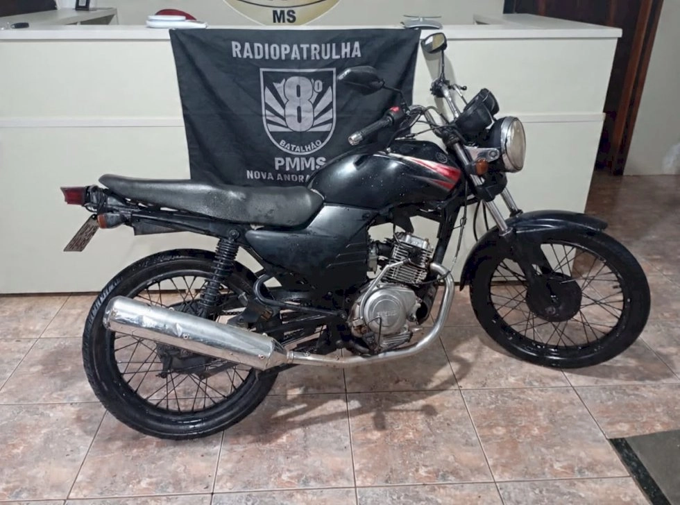 Polícia Militar recupera motocicleta furtada na região central de Nova Andradina