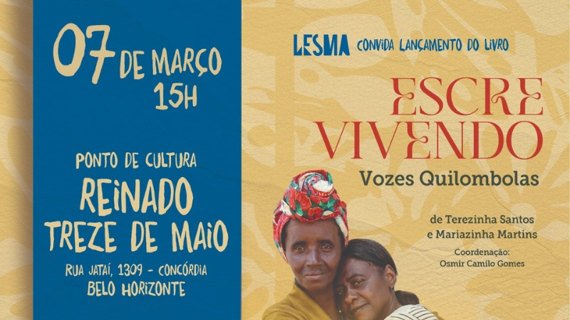 Obra “Escrevivendo – Vozes Quilombolas” será lançada em Belo Horizonte