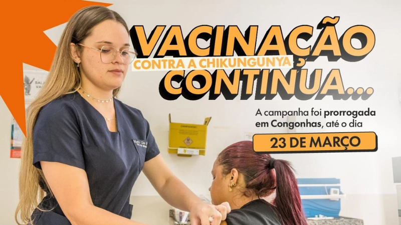 Vacinação contra chikungunya é prorrogada em Congonhas