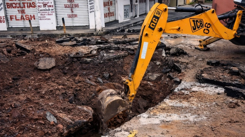 Prefeitura avalia obras após alagamentos provocados por fortes chuvas em Lafaiete