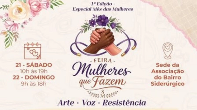 Feira “Mulheres que Fazem” reúne empreendedorismo e cultura no bairro Siderúrgico