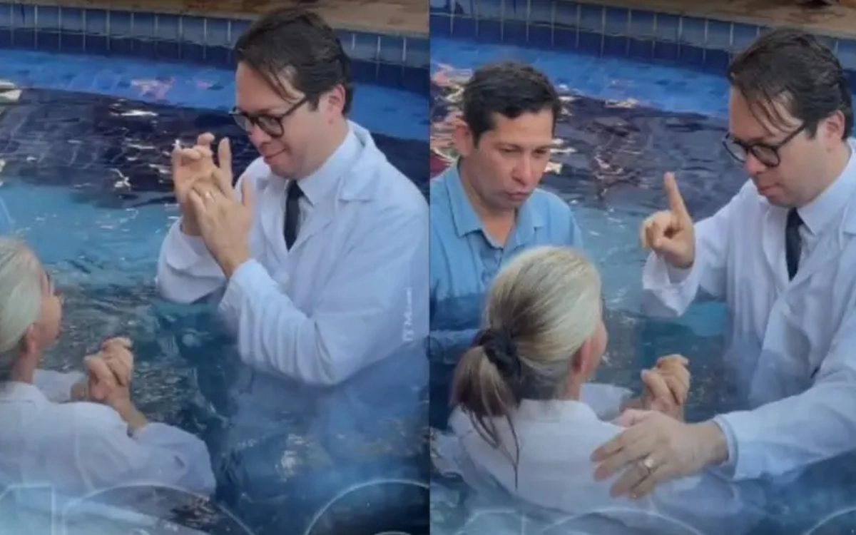 Inclusão: pastor usa Libras e emociona em batismo na Assembleia de Deus