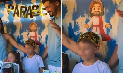 Menino de 7 anos arranca lágrimas ao dedicar oração a Jesus em festa de aniversário temática