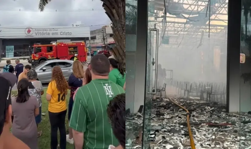Templo da Assembleia de Deus é devastado por chamas na Zona Oeste do Recife