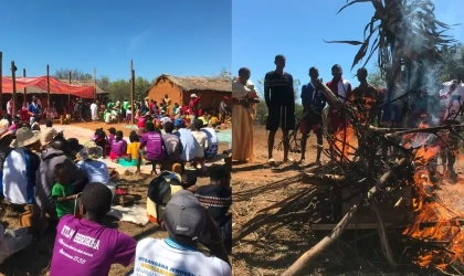 Novos convertidos queimam amuletos em Madagascar após campanha evangelística