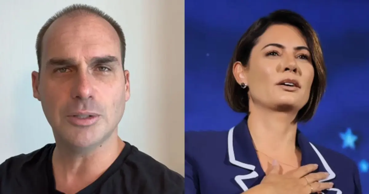 Eduardo Bolsonaro endossa crítica a Michelle no DF e reacende tensão familiar durante campanha