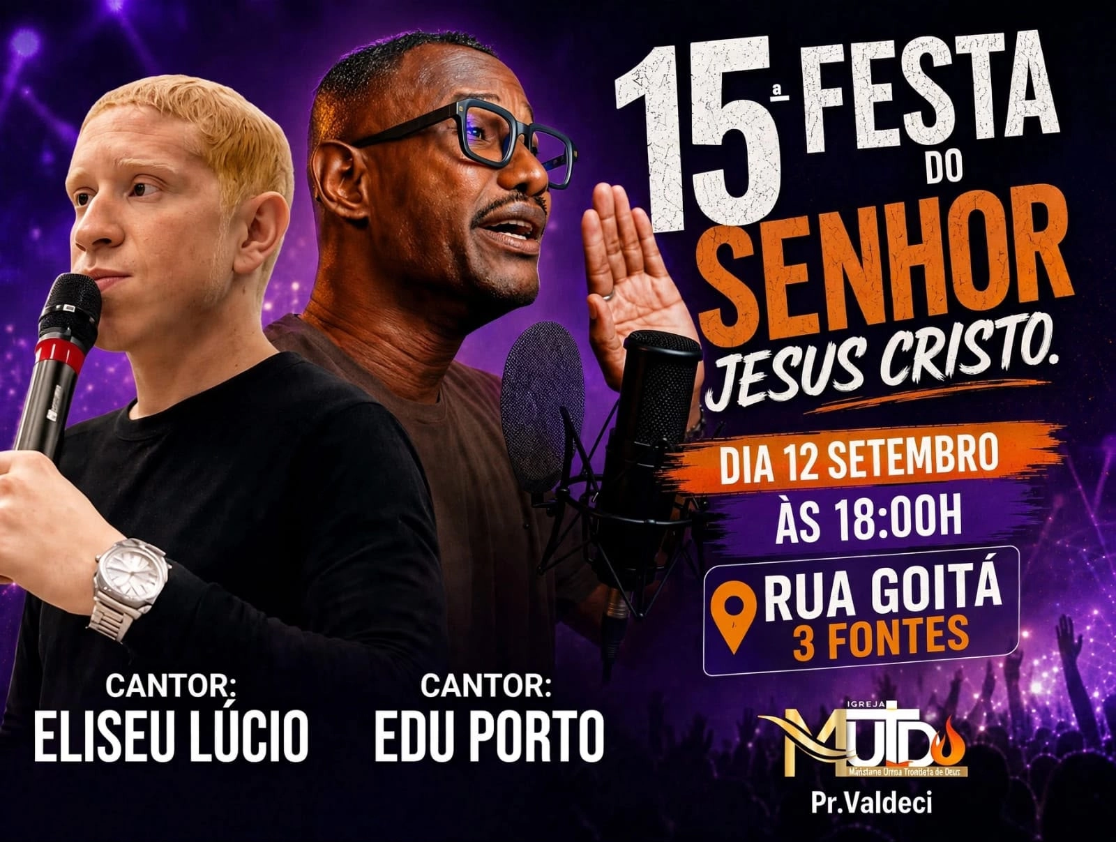 No Ministério ultima Trombeta. pastor Valdeci