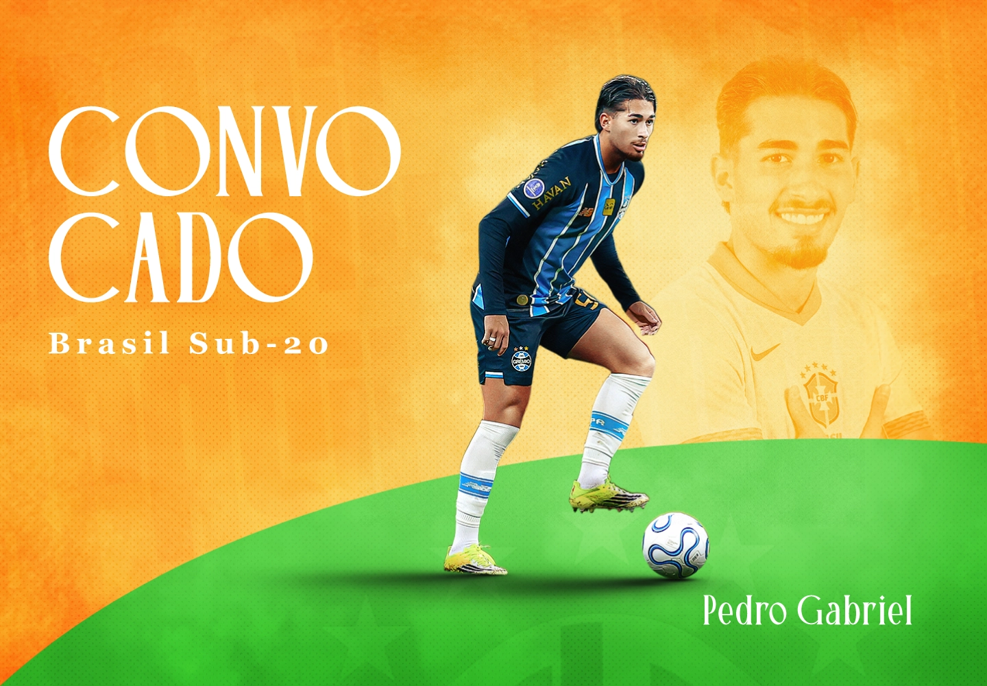 = Lateral do Grêmio, Pedro Gabriel é convocado para Seleção Sub-20 e defenderá o Brasil em amistosos na Europa