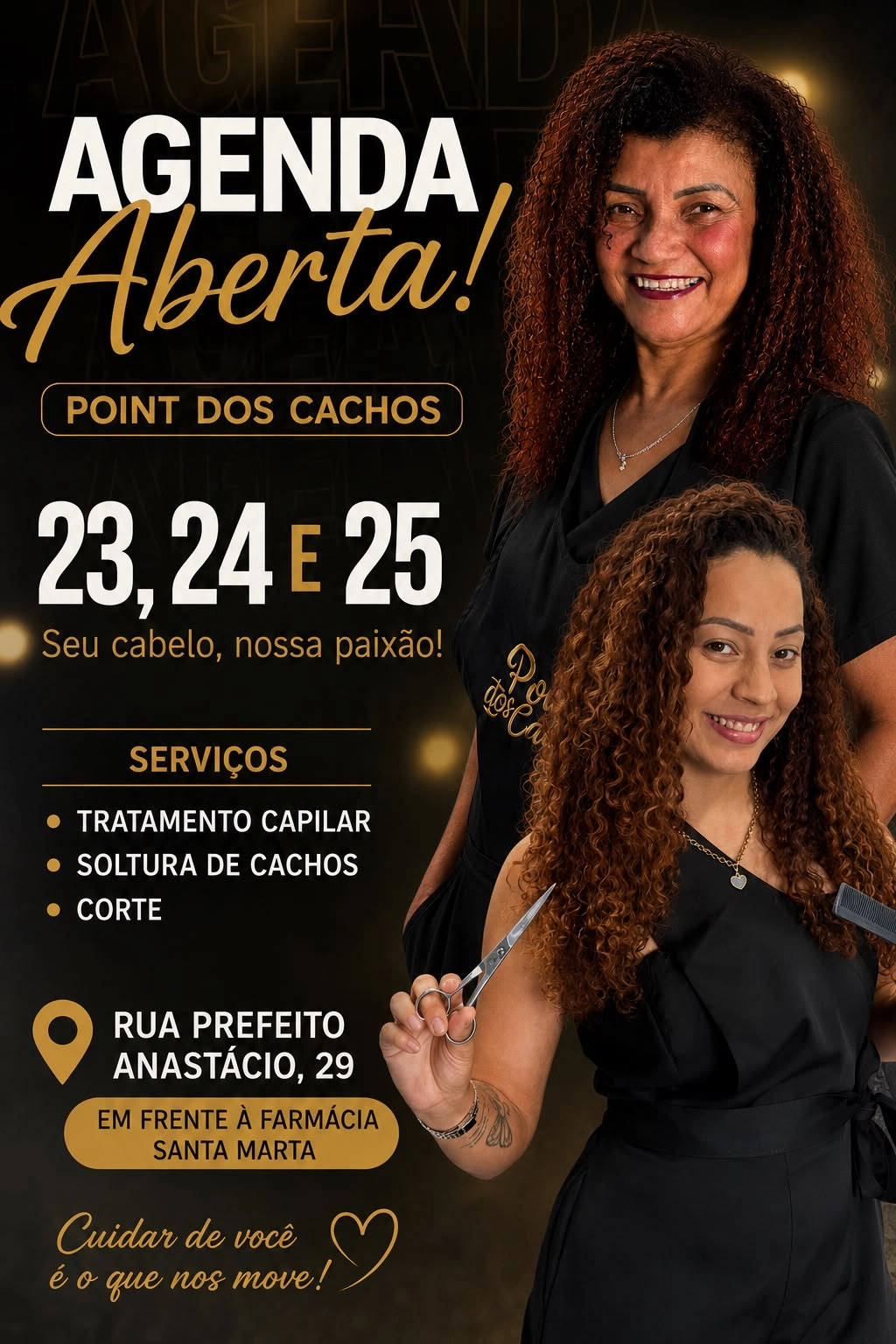 MOVIMENTO EM MANTENA ,O SALAO INSTITUDO POINT DOS CACHOS ESTARÁ REALIZANDO 3 DIAS DE PROCEDIMENTOS ESPECIAZADO EM CACHOS E CRESPOS DIAS 23,24 E 25 DE JULHO FAÇA SUA AGENDA SEU CABELOS MERECE TRATAMENTO ESPECIALIZADOS COM PRODUTOS ESCLUSIVOS.