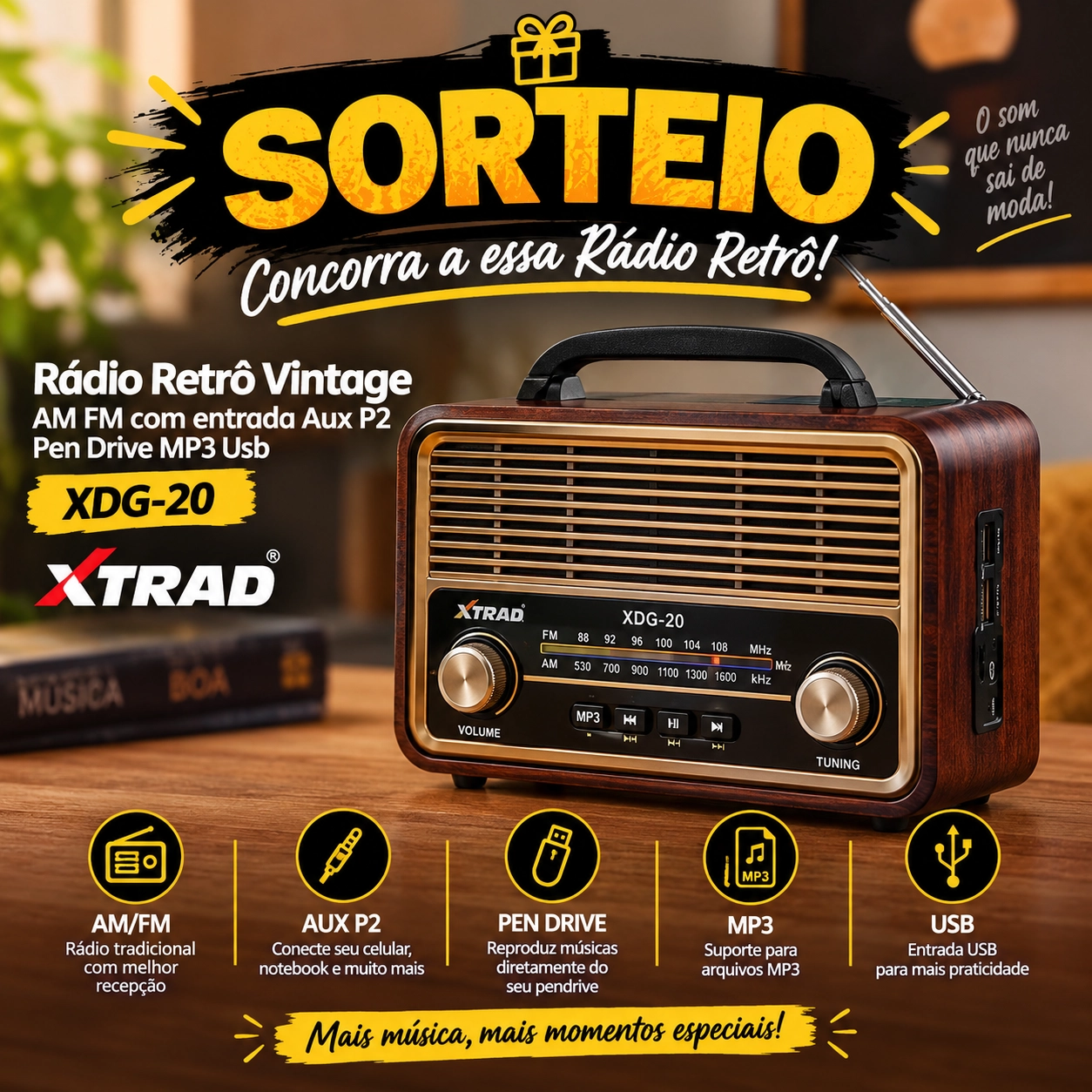 Sorteio Radio Retro