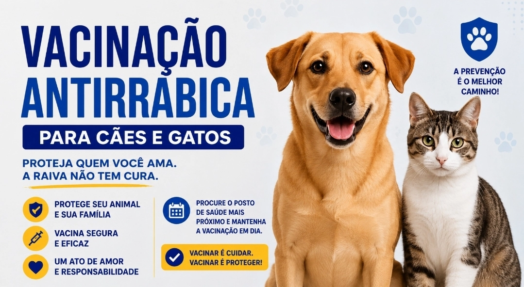 VACINAÇÃO ANTIRRÁBICA PARA CÃES E GATOS NO LAGO NORTE