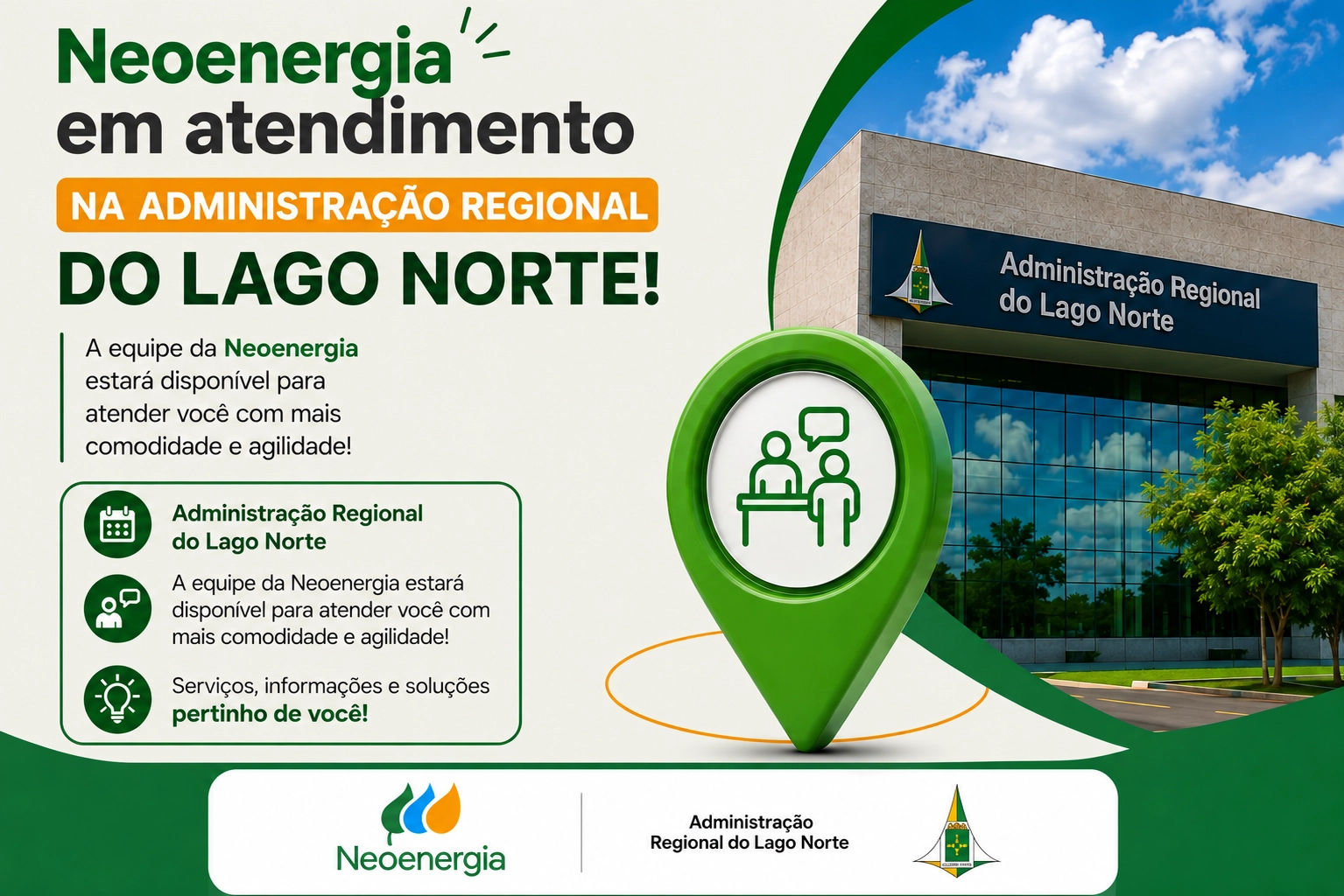 NEOENERGIA REALIZA ATENDIMENTO À COMUNIDADE NA ADMINISTRAÇÃO REGIONAL DO LAGO NORTE