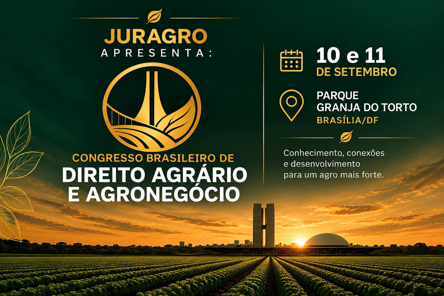 Congresso Brasileiro de Direito Agrário e Agronegócio reúne especialistas na Granja do Torto