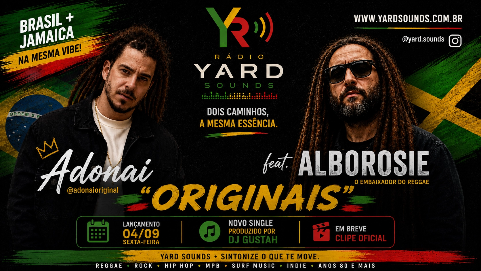 Adonai e Alborosie unem Brasil e Jamaica no novo single “Originais”