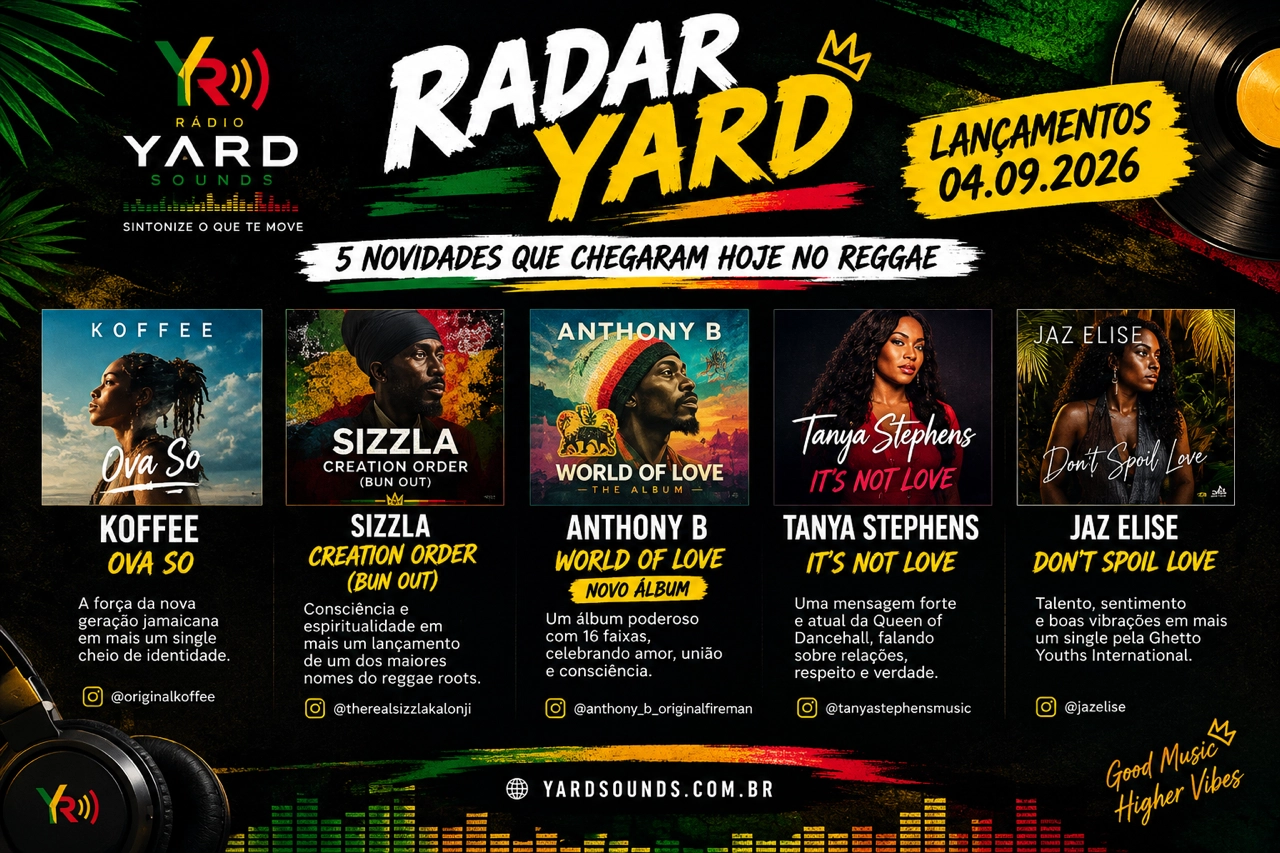 Radar Yard: 5 lançamentos que movimentam o reggae nesta sexta