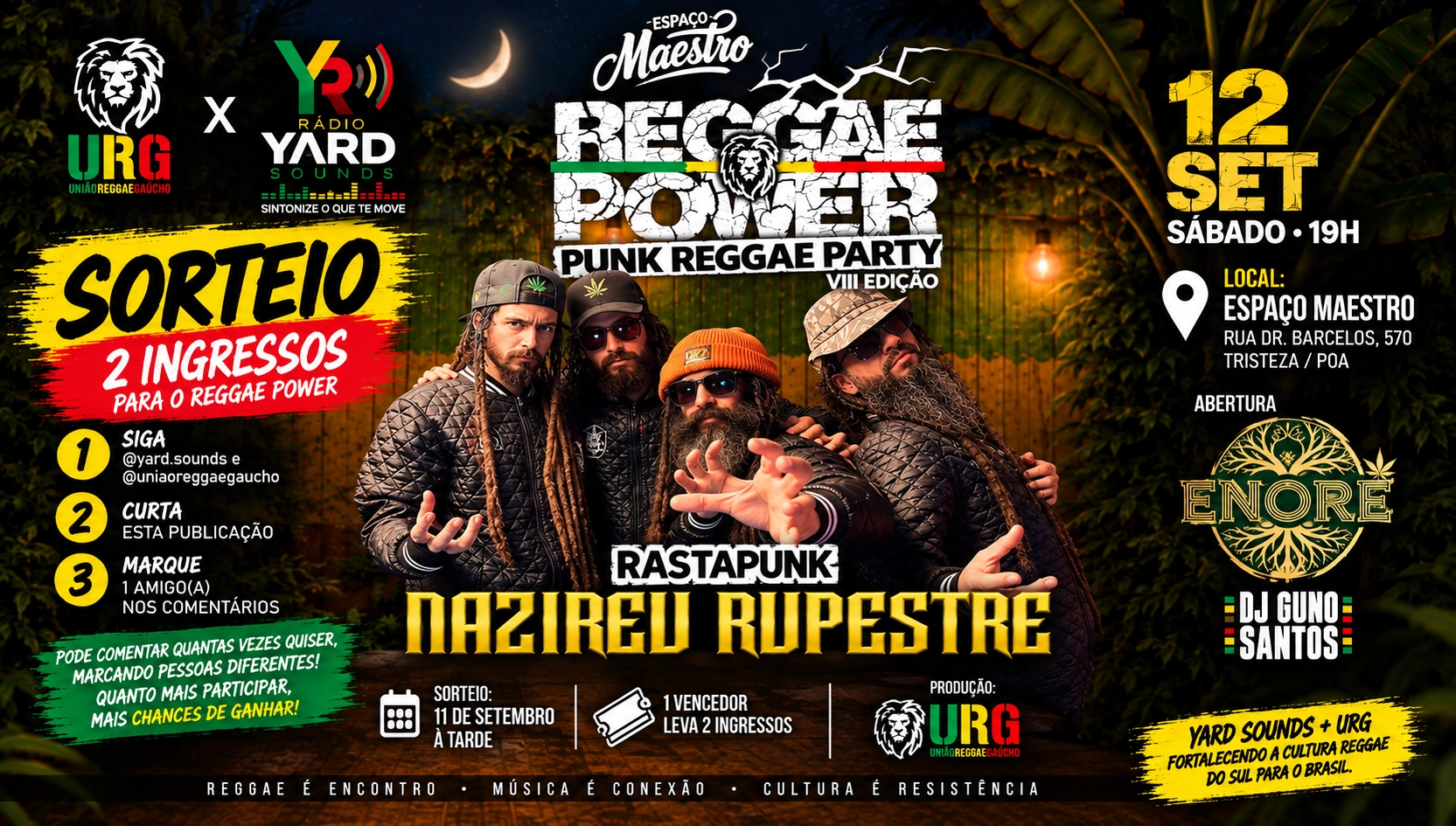 Yard Sounds e URG sorteiam ingressos para o Reggae Power VIII
