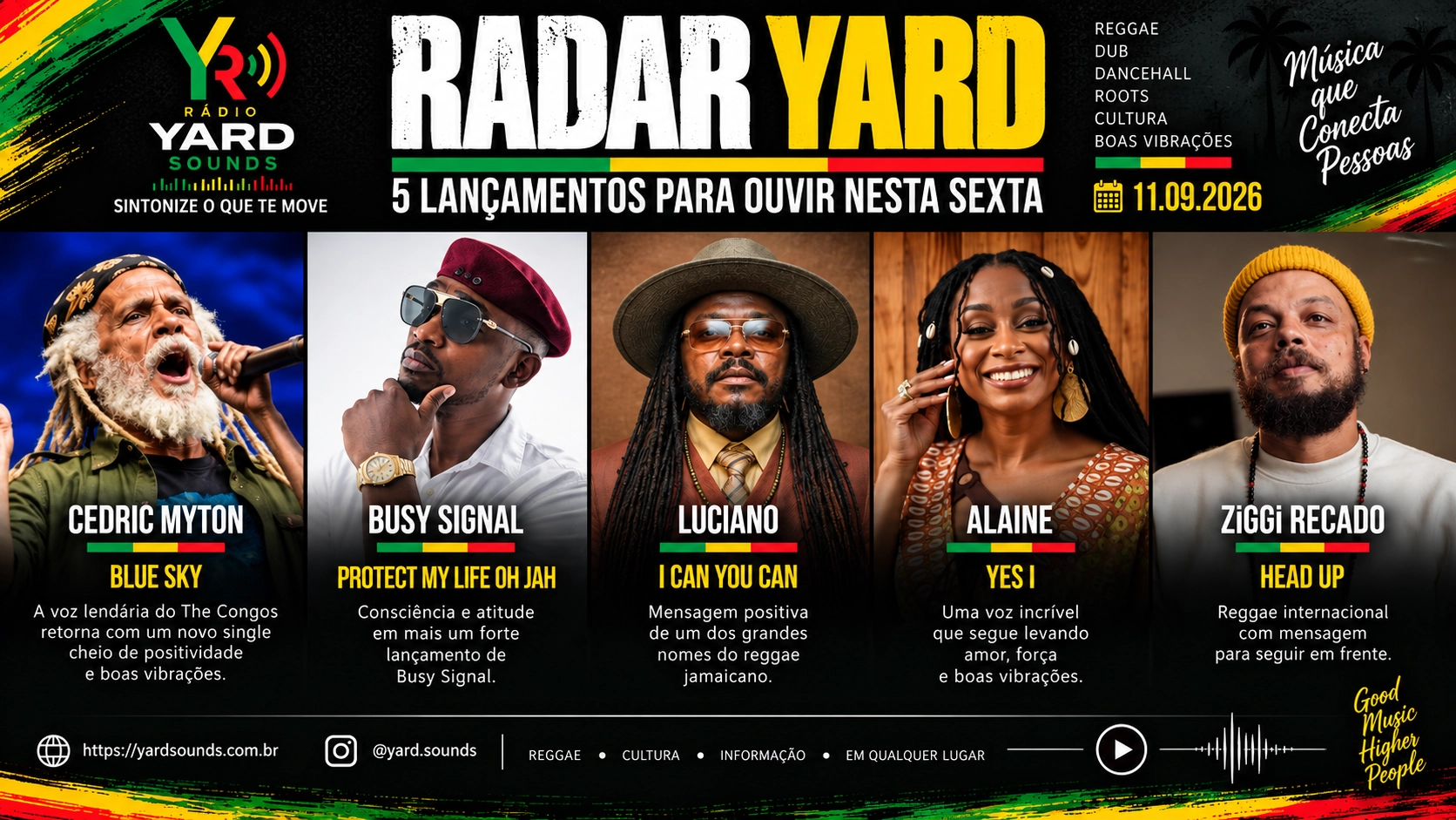 📡 RADAR YARD | 11.09.2026 - Os 5 lançamentos da semana