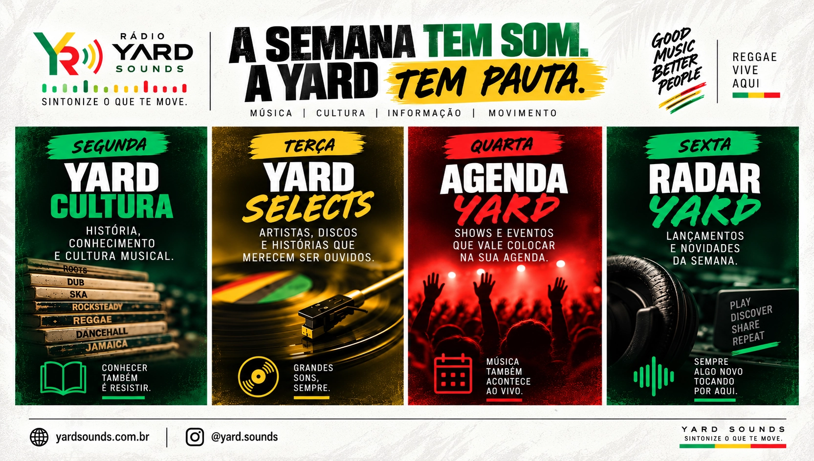 📻 A SEMANA TEM SOM. A YARD TEM PAUTA.