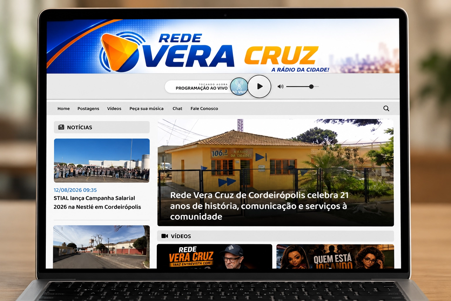 Rede Vera Cruz lança novo portal de notícias