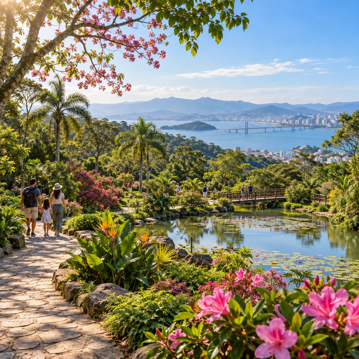 Primavera colore parques e jardins da Grande Florianópolis e convida a passeios ao ar livre