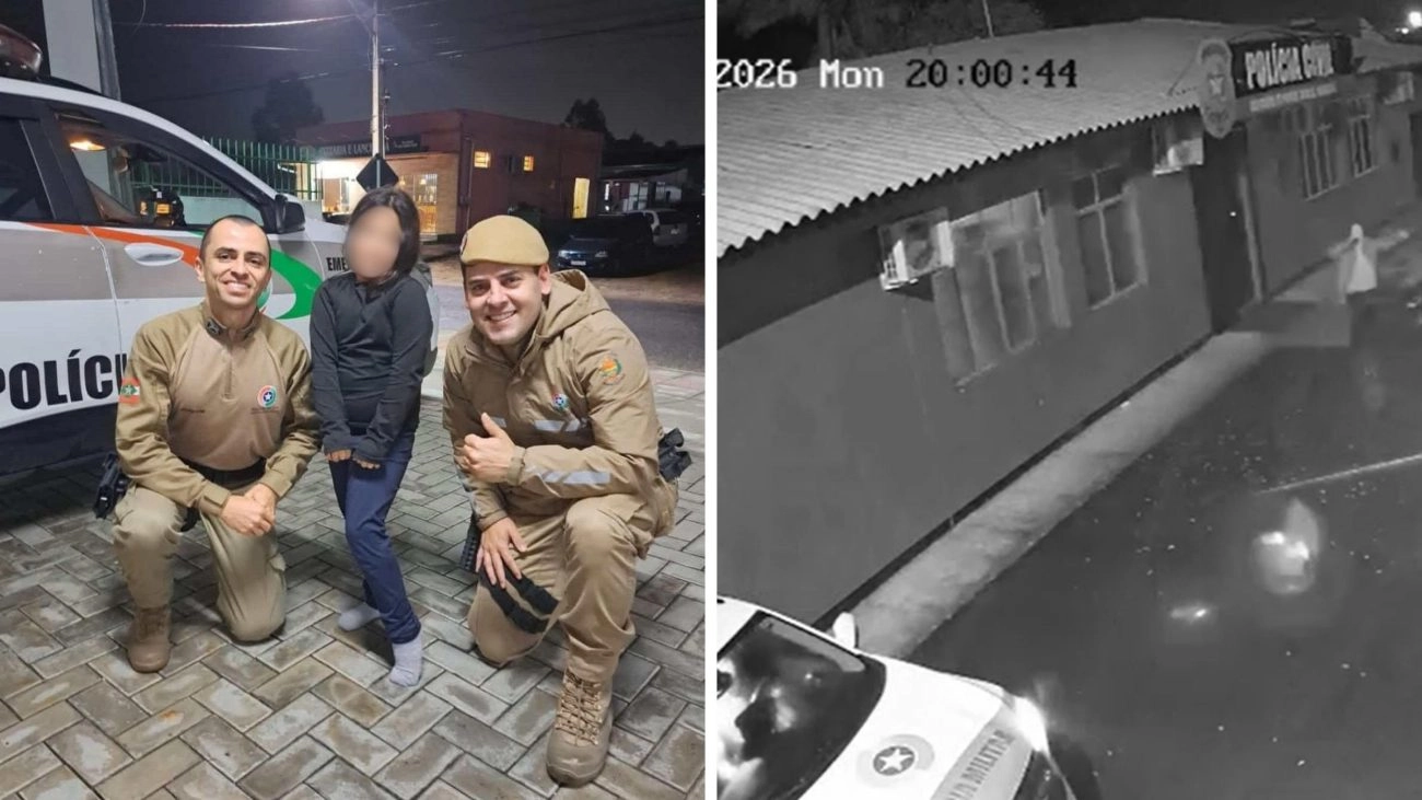 Policiais militares salvam menina de 5 anos engasgada com carne no Sul de Santa Catarina