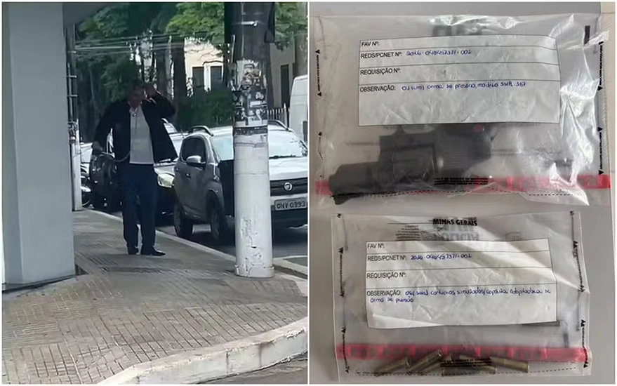 LAVRAS - Homem é preso após se acorrentar dentro de agência bancária e exigir falar com gerente em MG