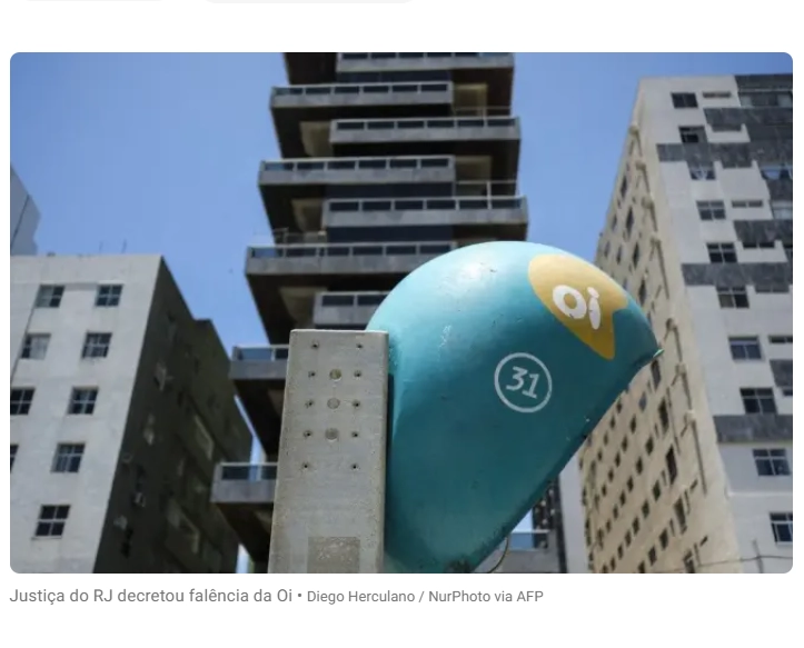 Oi tem falência decretada pela Justiça do Rio de Janeiro após recursos de bancos negados