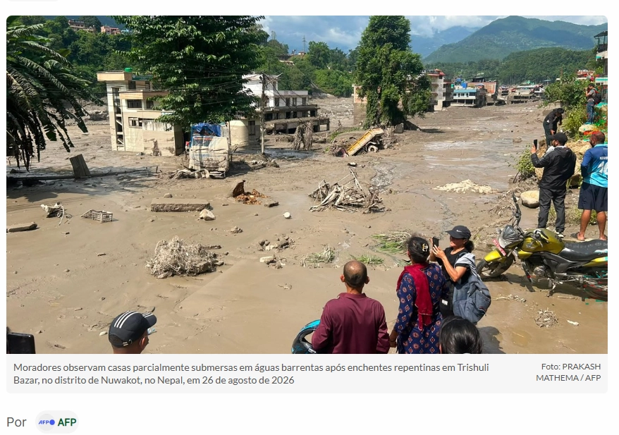 Tragédia no Nepal: enchentes deixam 270 mortos e mais de 1.300 desaparecidos