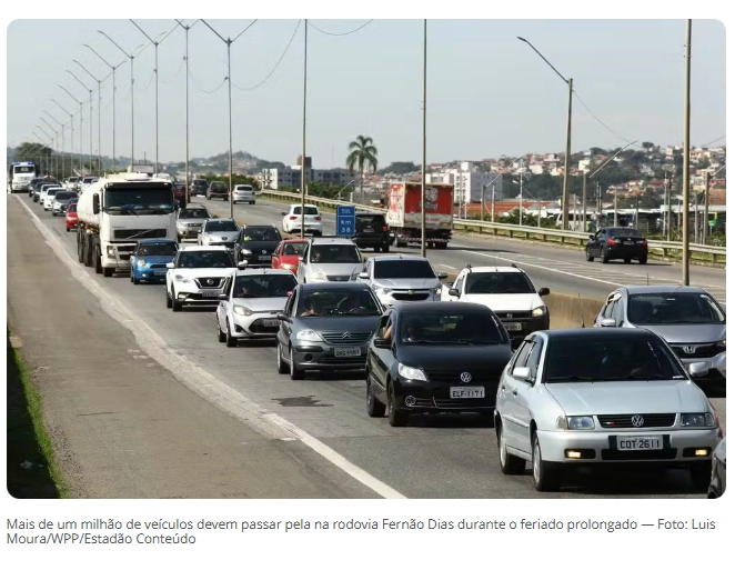 Feriado de 7 de Setembro movimenta estradas e deve levar mineiros às praias do Espírito Santo