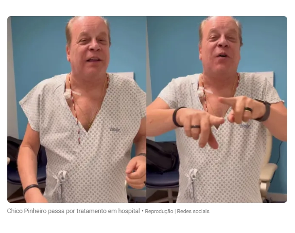 Com câncer, ex-apresentador da Globo Chico Pinheiro reaparece no hospital e diverte fãs com meme da web