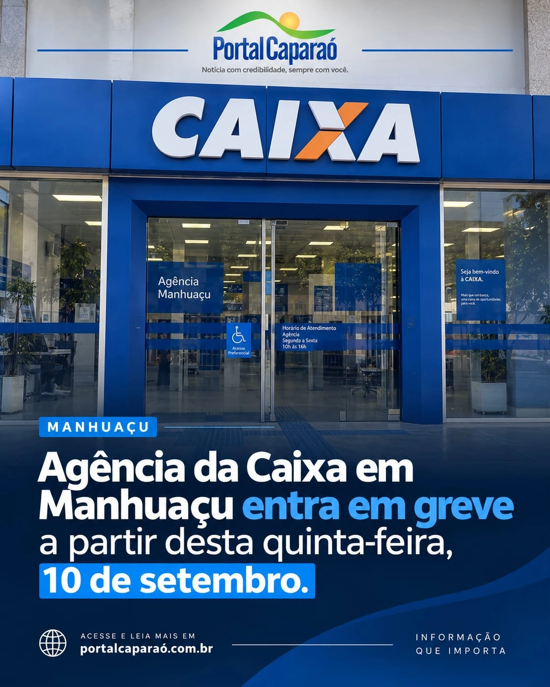 Greve da Caixa Econômica Federal começa nesta quinta-feira dia 10
